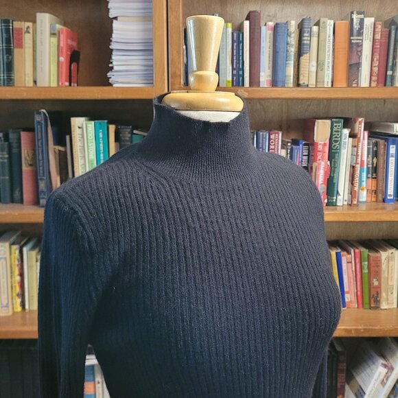 Black 100% cashmere women's sweater by Alex Marie size M - Picture 6 of 7